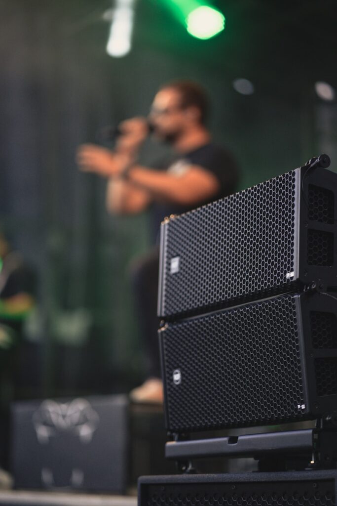black PA system